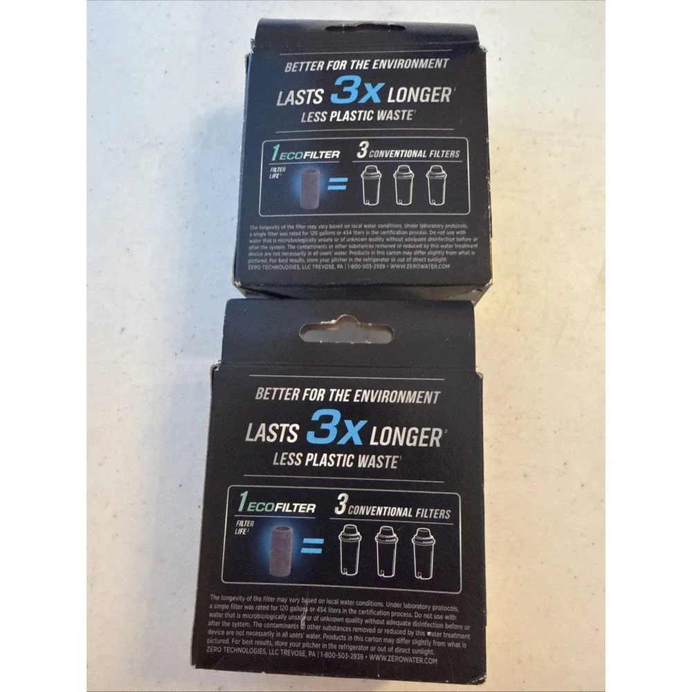 LOT OF 2 ECOFILTER from ZEROWATER 2-Pack Replacement Filters New